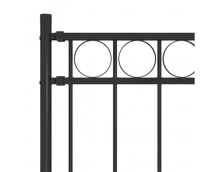 Sonata Градинска ограда, стомана, 1,7x1,2 м, черна
