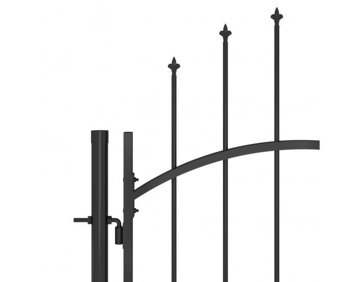 Sonata Градинска порта, стомана, 1x2,2 м, черна