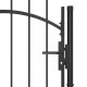 Sonata Градинска порта, стомана, 1x2,2 м, черна
