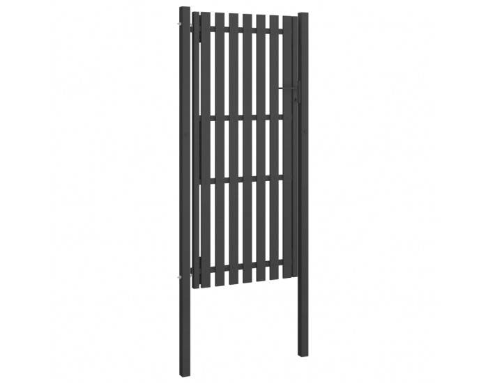 Sonata Градинска порта за ограда, стомана, 1x2,5 м, антрацит