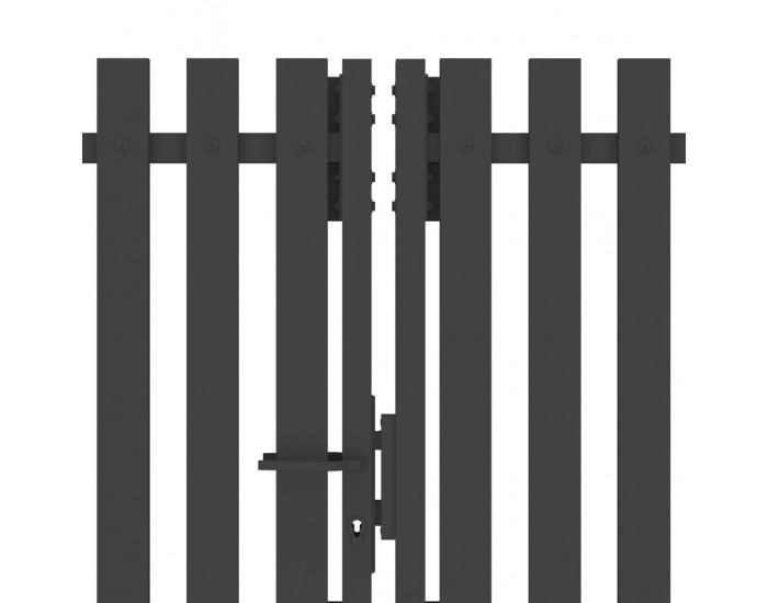 Sonata Градинска порта за ограда, стомана, 4x2,5 м, антрацит