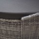 Sonata Градинско лаундж легло със сенник, полиратан, сиво