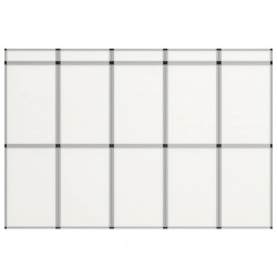 Sonata Сгъваема експо стена, 15 панела, 302x200 см, бяла - Офис