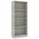 Sonata 4-етажна библиотека, бетонно сива, 60x24x142 см, ПДЧ