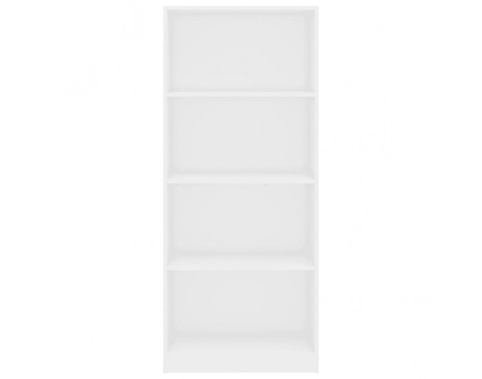 Sonata 4-етажна библиотека, бял гланц, 60x24x142 см, ПДЧ