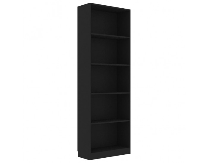 Sonata 5-етажна библиотека, черна, 60x24x175 см, ПДЧ Sonata 5-етажна библиотека, черна, 60x24x175 см, ПДЧ