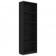Sonata 5-етажна библиотека, черна, 60x24x175 см, ПДЧ