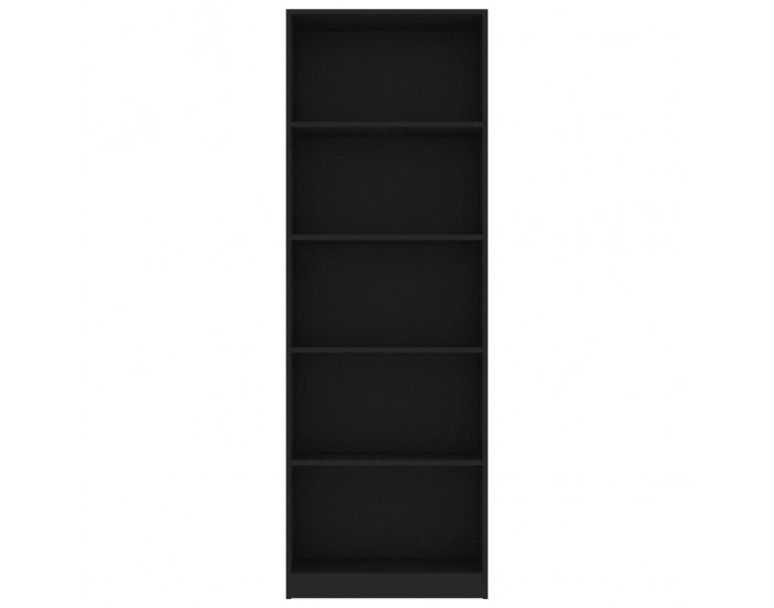 Sonata 5-етажна библиотека, черна, 60x24x175 см, ПДЧ Sonata 5-етажна библиотека, черна, 60x24x175 см, ПДЧ