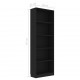 Sonata 5-етажна библиотека, черна, 60x24x175 см, ПДЧ
