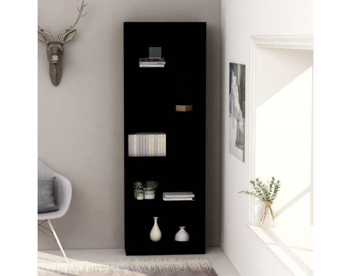 Sonata 5-етажна библиотека, черна, 60x24x175 см, ПДЧ Sonata 5-етажна библиотека, черна, 60x24x175 см, ПДЧ