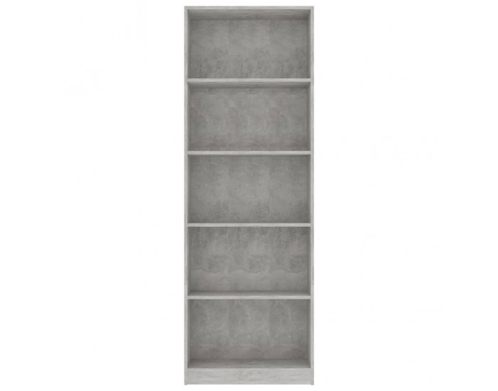 Sonata 5-етажна библиотека, бетонно сива, 60x24x175 см, ПДЧ Sonata 5-етажна библиотека, бетонно сива, 60x24x175 см, ПДЧ