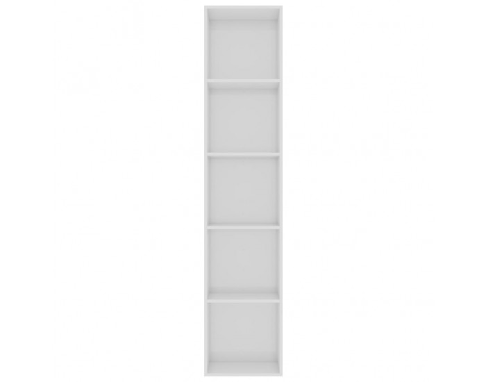 Sonata Библиотека, бял гланц, 40x30x189 см, ПДЧ