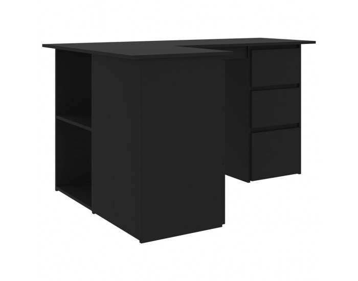 Sonata Ъглово бюро, черно, 145x100x76 см, ПДЧ