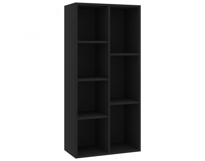 Sonata Шкаф библиотека, черен, 50x25x106 см, ПДЧ