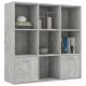 Sonata Библиотека, бетонно сива, 98x30x98 см, ПДЧ