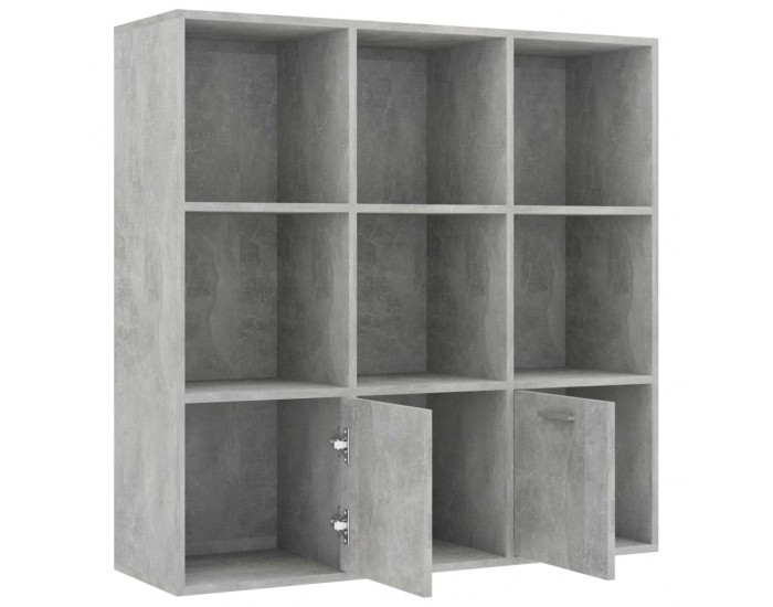 Sonata Библиотека, бетонно сива, 98x30x98 см, ПДЧ