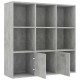 Sonata Библиотека, бетонно сива, 98x30x98 см, ПДЧ