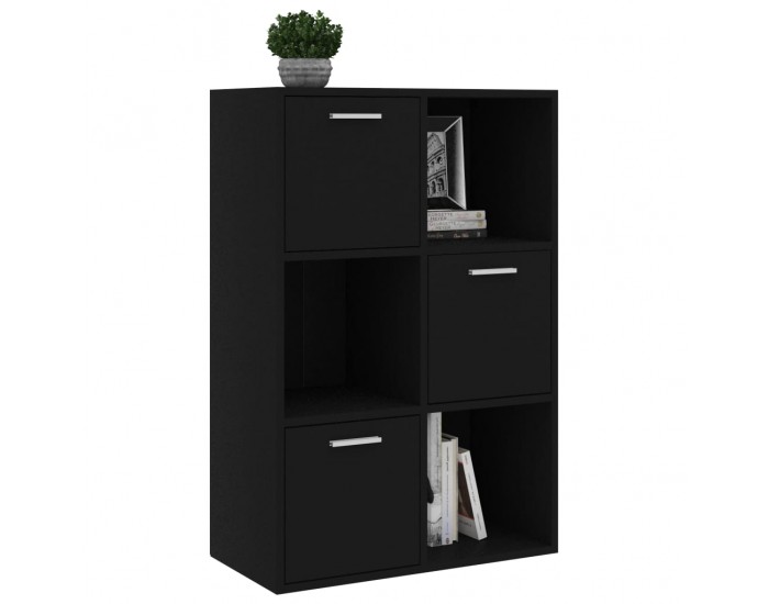 Sonata Шкаф за съхранение, черен, 60x29,5x90 см, ПДЧ