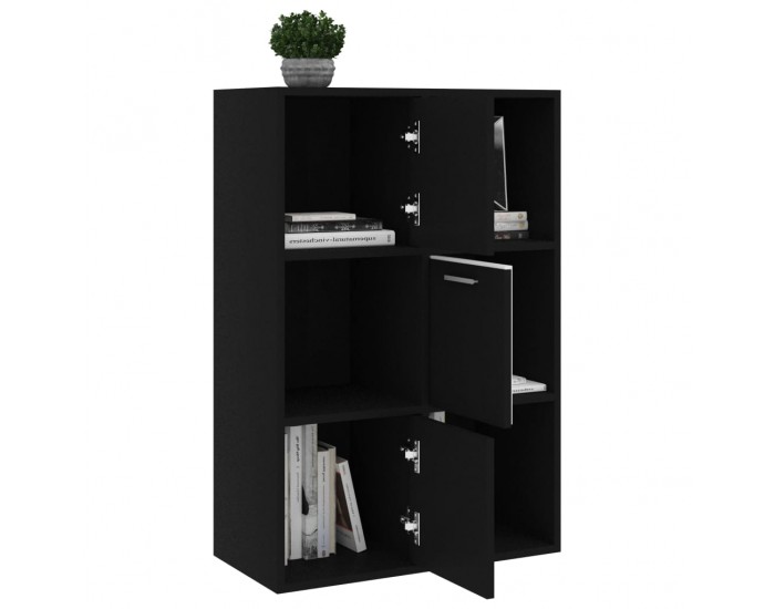 Sonata Шкаф за съхранение, черен, 60x29,5x90 см, ПДЧ
