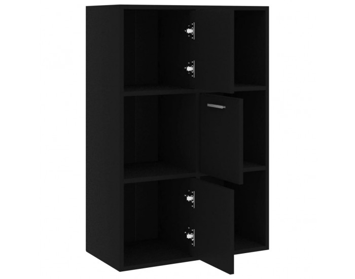 Sonata Шкаф за съхранение, черен, 60x29,5x90 см, ПДЧ