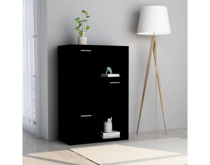Sonata Шкаф за съхранение, черен, 60x29,5x90 см, ПДЧ