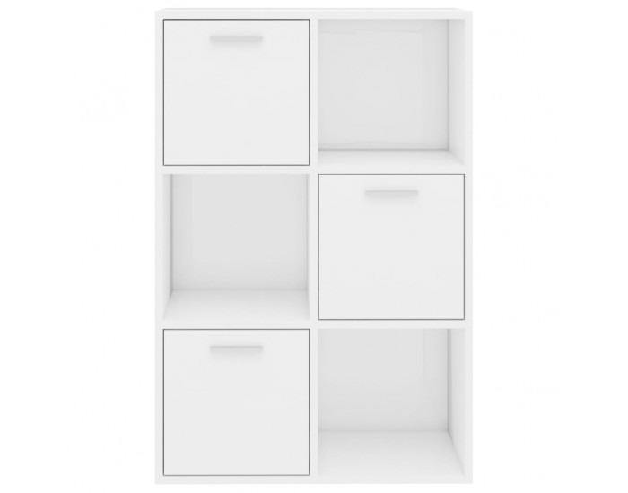 Sonata Шкаф за съхранение, бял гланц, 60x29,5x90 см, ПДЧ