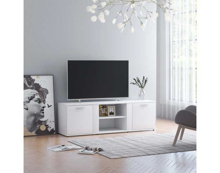 Sonata ТВ шкаф, бял, 120x34x37 см, ПДЧ