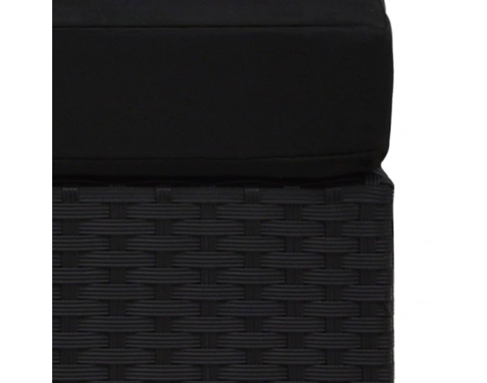 Sonata Градински комплект, 2 части, полиратан, черен