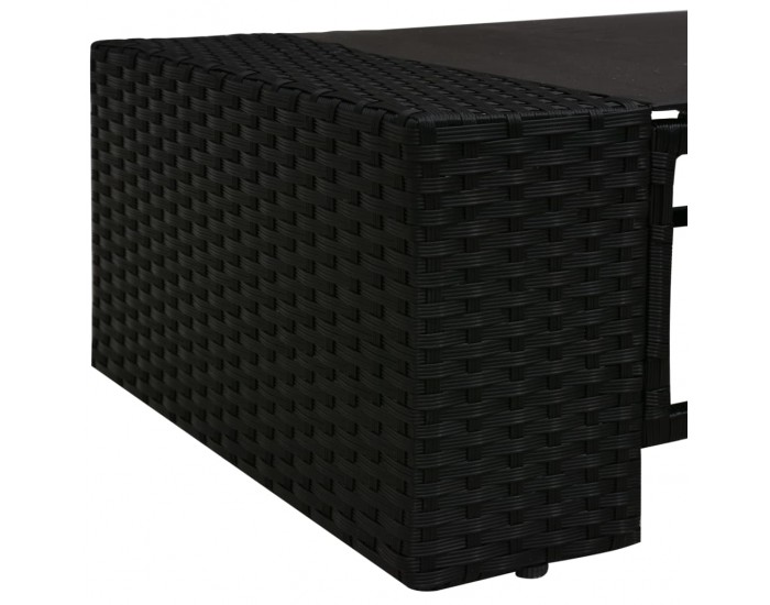 Sonata Градински комплект, 2 части, полиратан, черен