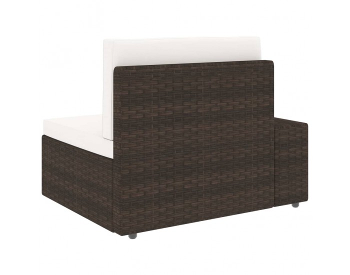 Sonata Градински комплект, 3 части, кафяв полиратан