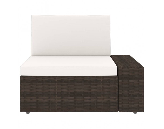 Sonata Градински комплект, 3 части, кафяв полиратан