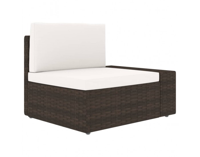 Sonata Градински комплект, 3 части, кафяв полиратан