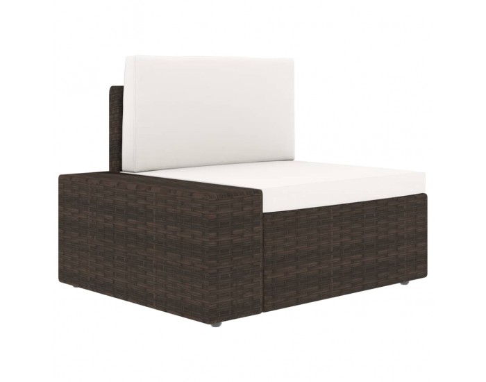 Sonata Градински комплект, 3 части, кафяв полиратан