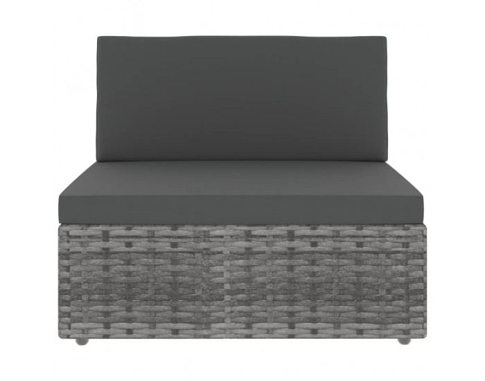 Sonata Градински комплект за отдих, 2 части, полиратан, сив