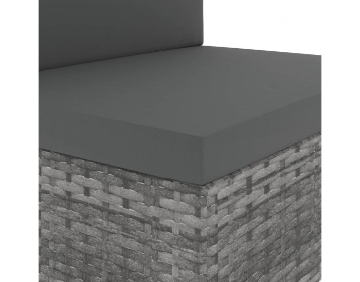 Sonata Двуместен модулен диван, полиратан, сив