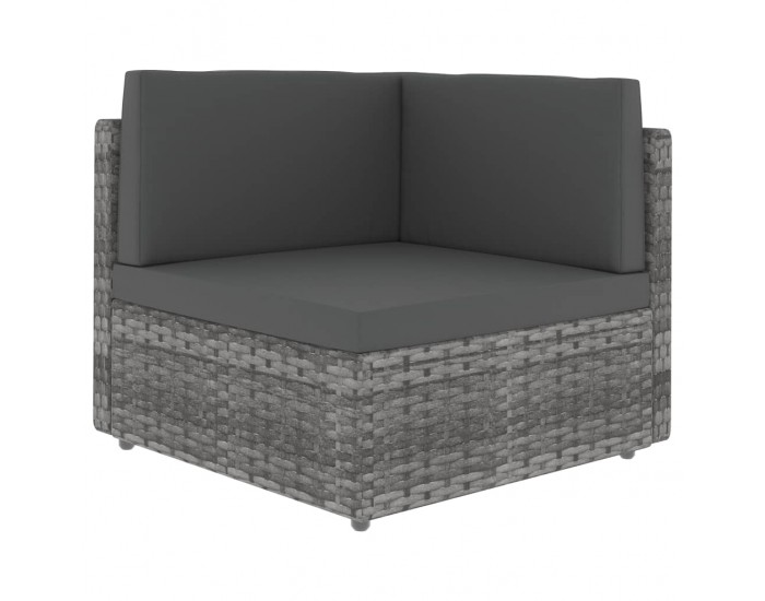 Sonata Двуместен модулен диван, полиратан, сив