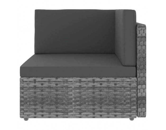 Sonata Двуместен модулен диван, полиратан, сив