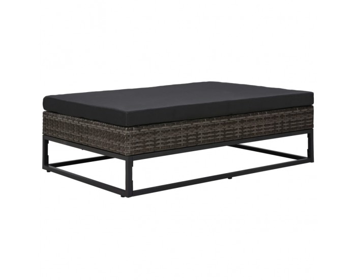 Sonata Градински комплект с възглавници, 5 части, полиратан, сив