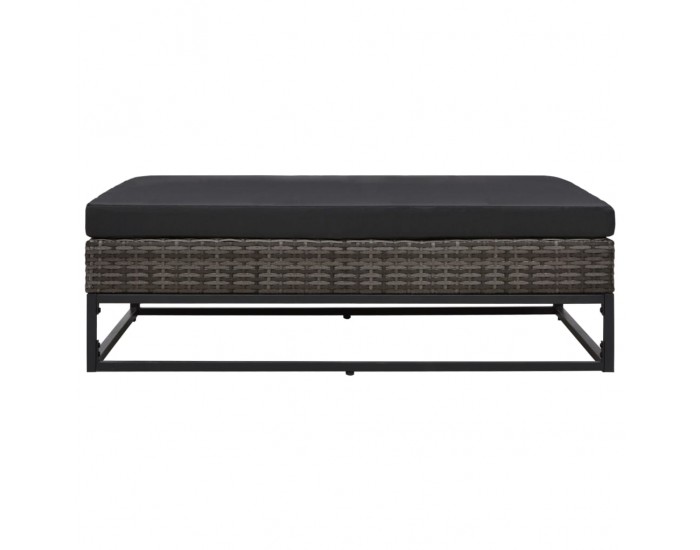 Sonata Градински комплект с възглавници, 5 части, полиратан, сив