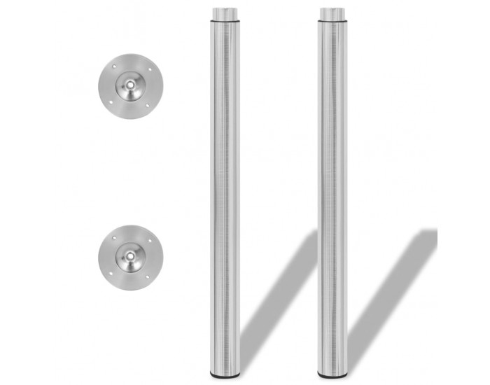 Sonata Телескопични крака за маса, 4 бр, матиран никел, 710 мм-1100 мм