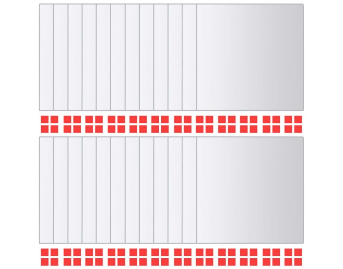 Sonata Огледални плочки, 48 бр, квадратно стъкло