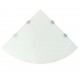 Sonata Ъглови рафтове, 2 бр, бяло стъкло с държачи хром, 45x45 см