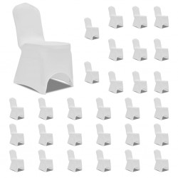 Sonata Калъфи за столове, разтегателни, бели, 30 бр - Калъфи за мебели