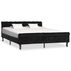Sonata Рамка за легло, черна, кадифе, 160x200 см - Легла