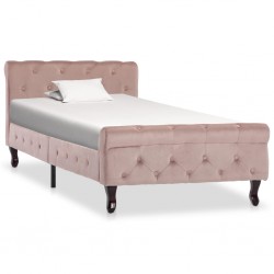 Sonata Рамка за легло, розова, кадифе, 90x200 см - Спалня