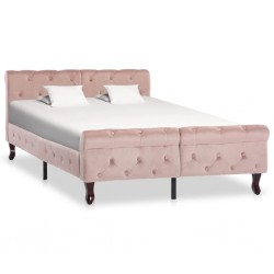 Sonata Рамка за легло, розова, кадифе, 120x200 см - Спалня
