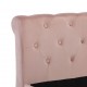 Sonata Рамка за легло, розова, кадифе, 120x200 см