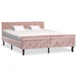 Sonata Рамка за легло, розова, кадифе, 140x200 см - Легла