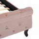 Sonata Рамка за легло, розова, кадифе, 140x200 см
