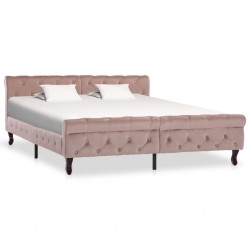 Sonata Рамка за легло, розова, кадифе, 160x200 см - Спалня